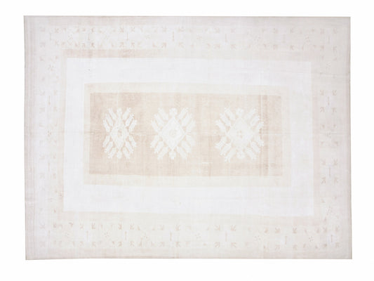 Vintage Rug, Turkish Rug, Oushak Rug, Handmade Rug, Area Rug, Neutral Rug, Coastal Decor, Bedroom Rug, Turkey Rug, Rug 9x12, 12257