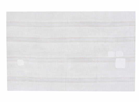 Handmade Kilim Rug, Turkish Vintage Kilim Rug, Area Unique Kilim Rug, Hemp Kilim Rug, Coastal Decor, White Striped Rug, Kilim Rug 6x8, 12178