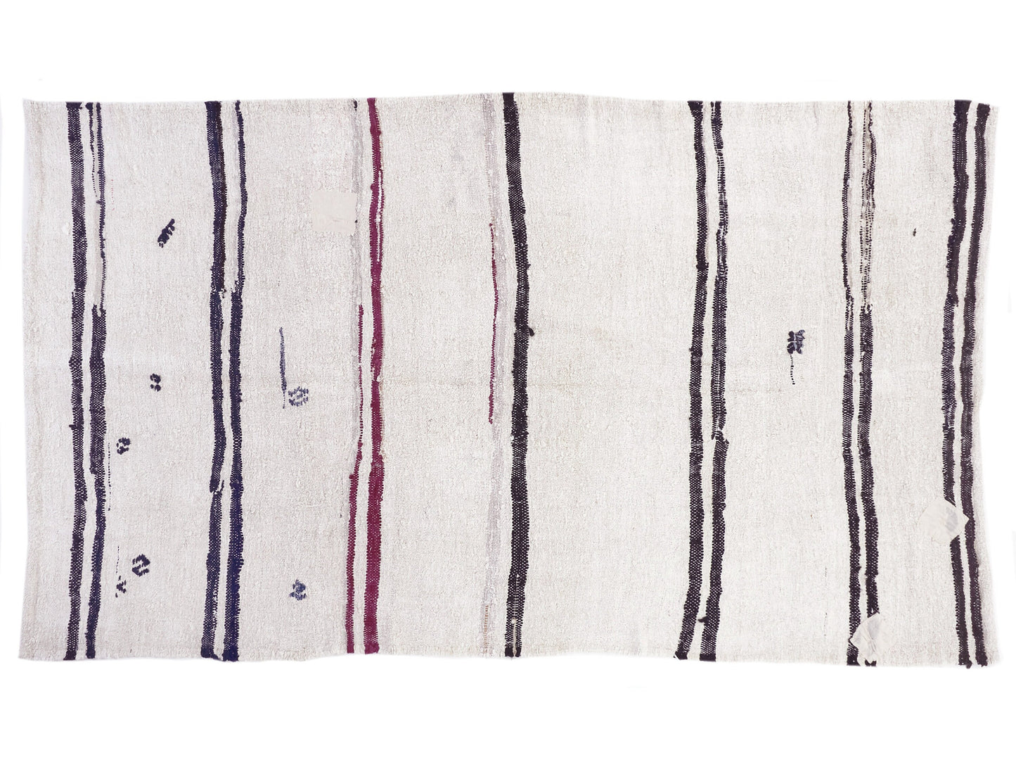 6x9 Area Kilim rug, Turkish Vintage Hemp Kilim rug,White Black Kilim rug , Bedroom rug, Minimalist decor, 9691