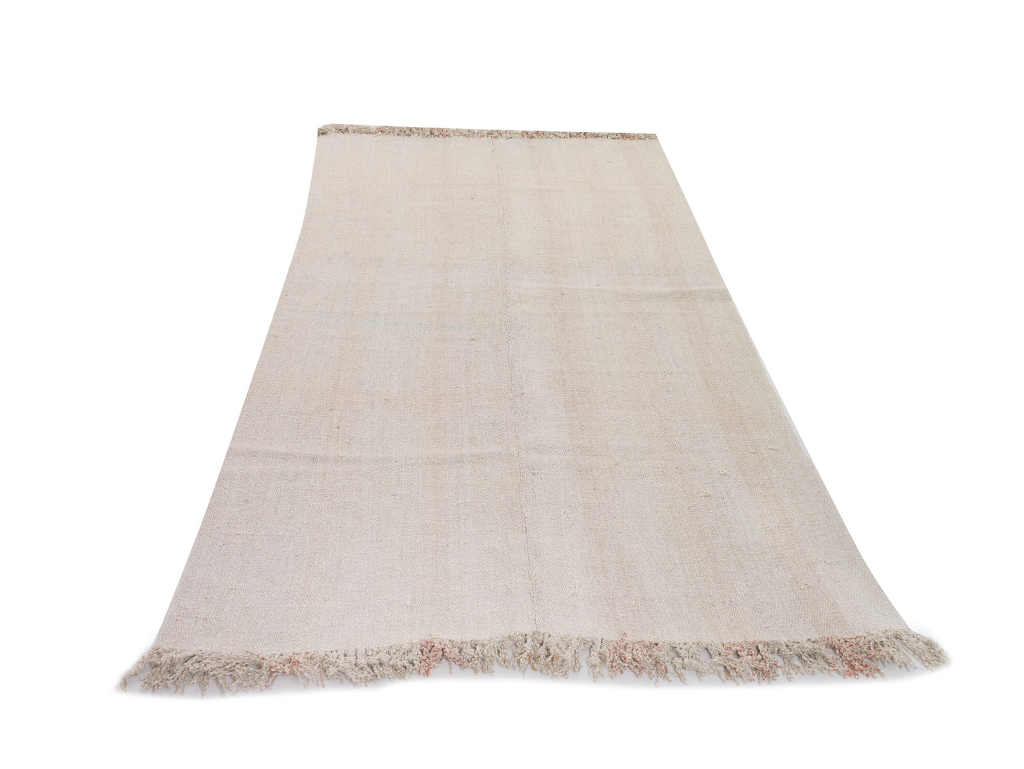 Handmade Kilim Rug, Vintage Kilim, Hemp Kilim Rug, White Hemp Rug, Turkish Kilim Rug, Area Hemp rug, Entryway rug, Kilim rug 5x9, 9685