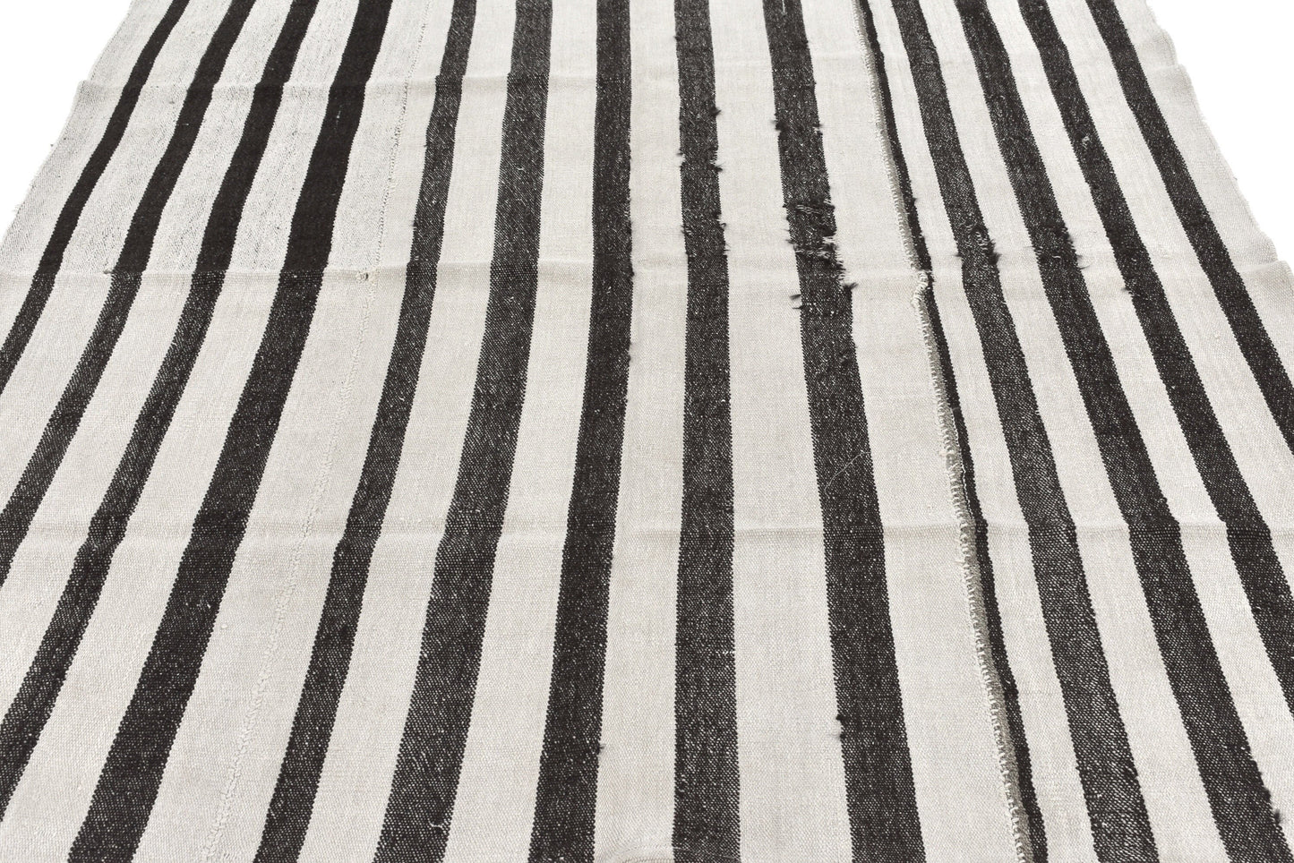 6x8 Kilim Rug Striped, Turkish Rug Organic, Hemp Rug White Neutral, Vintage Kilim Rug, Hemp Kilim Rug, Living room, 6088
