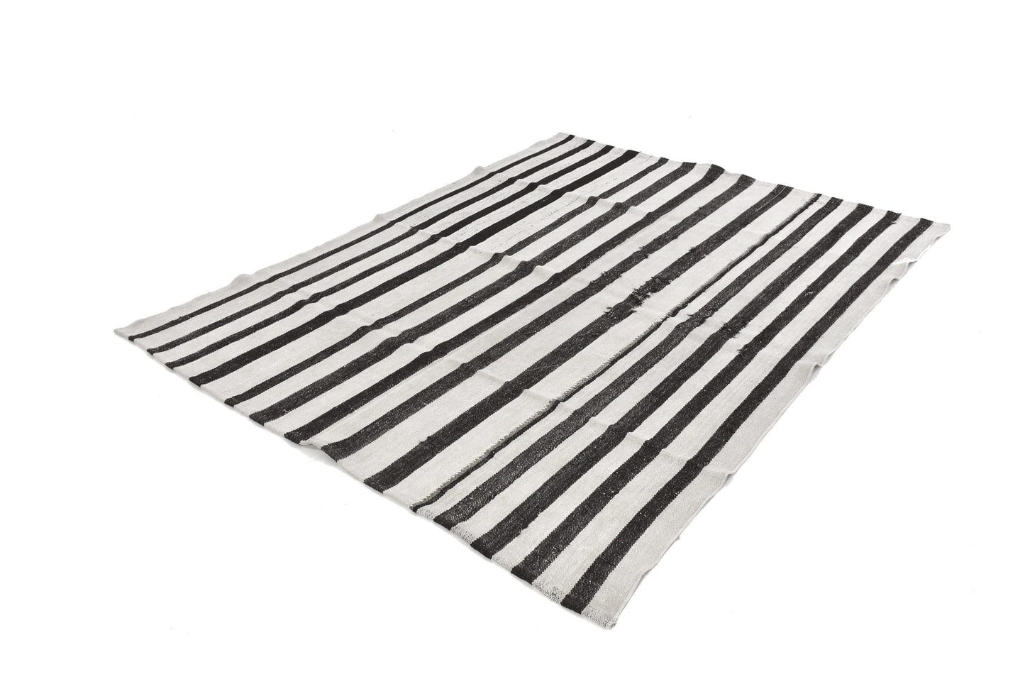 6x8 Kilim Rug Striped, Turkish Rug Organic, Hemp Rug White Neutral, Vintage Kilim Rug, Hemp Kilim Rug, Living room, 6088