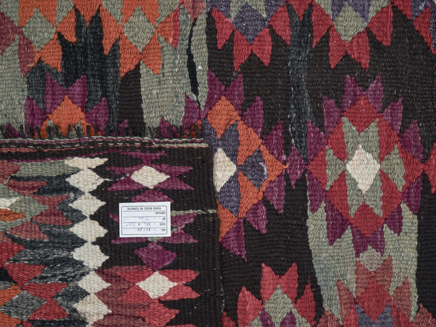 Rug Runner 4x11, Vintage Oushak Runner Rug, Handmade Antique Runner Rug, Turkish Eclectic Runner Rug, Bohemian Rug, Anatolia Rug, 11261