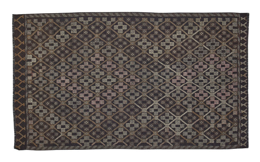Vintage Handmade Kilim Rug, Turkish Antique Kilim Rug, Area Faded Kilim Rug, Living Room Rug, Kilim Rug 5x8, Farmhouse Decor, 12555