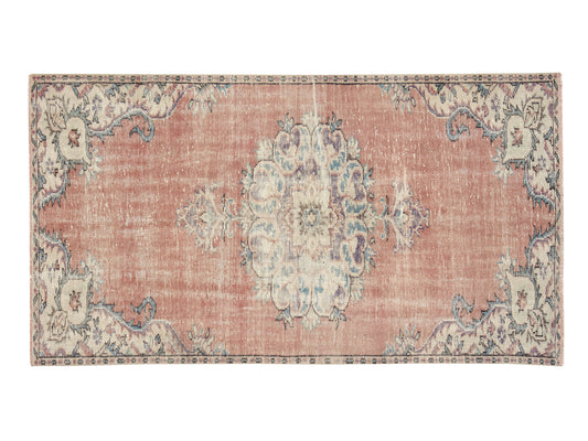 Oushak Area Rug, Vintage Handmade Rug, Turkish Eclectic Rug, Neutral Faded Rug, Anatolia Rug, Bedroom Rug, Bohemian Rug, Rug 5x8, 11557