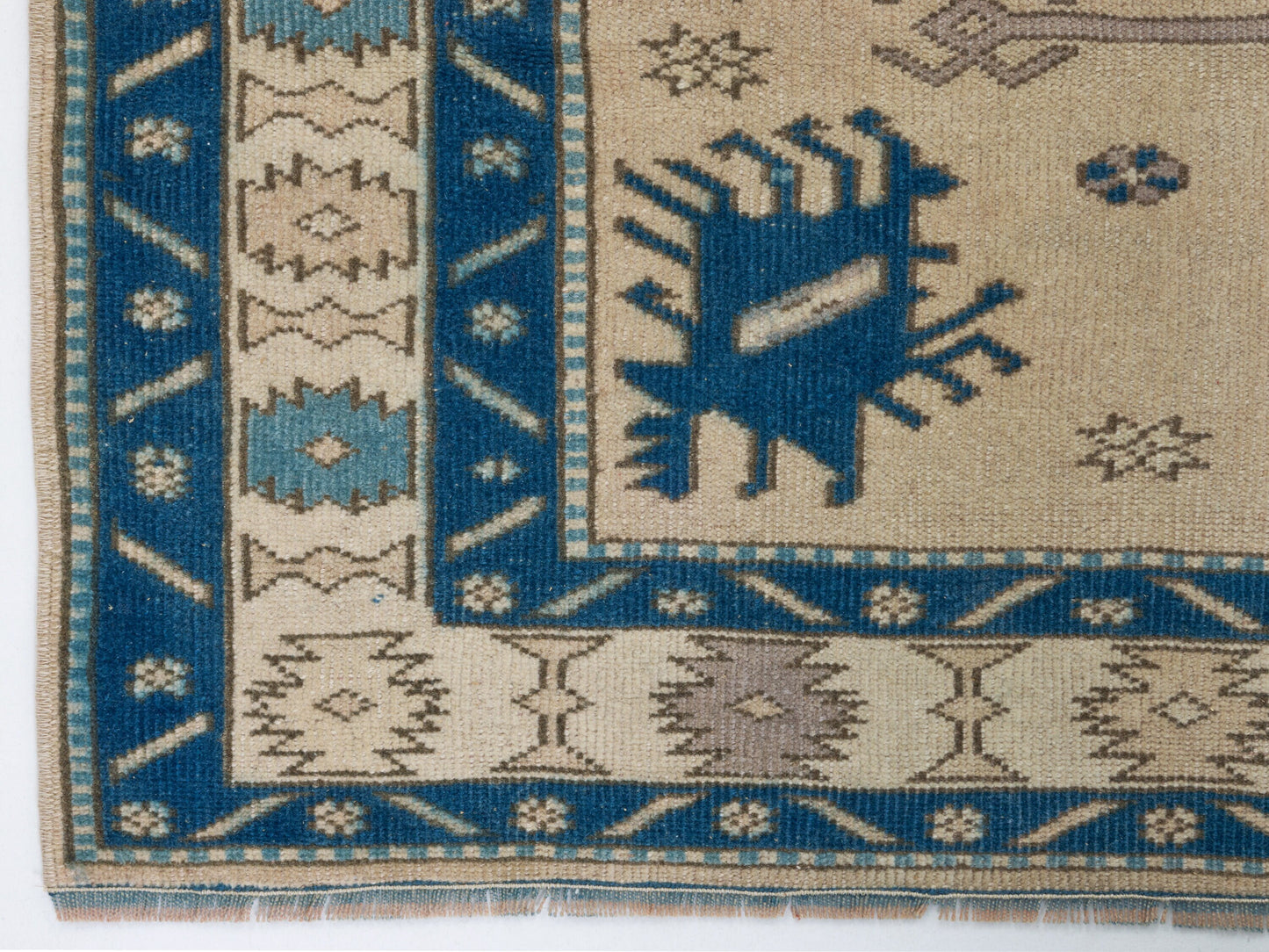 Turkish Rug 5x6, Vintage Oushak Rug, Handmade Area Antique Rug, Turkey Rug, Living Room Rug, Neutral Floor Rug, Scandinavian Rug, 9097
