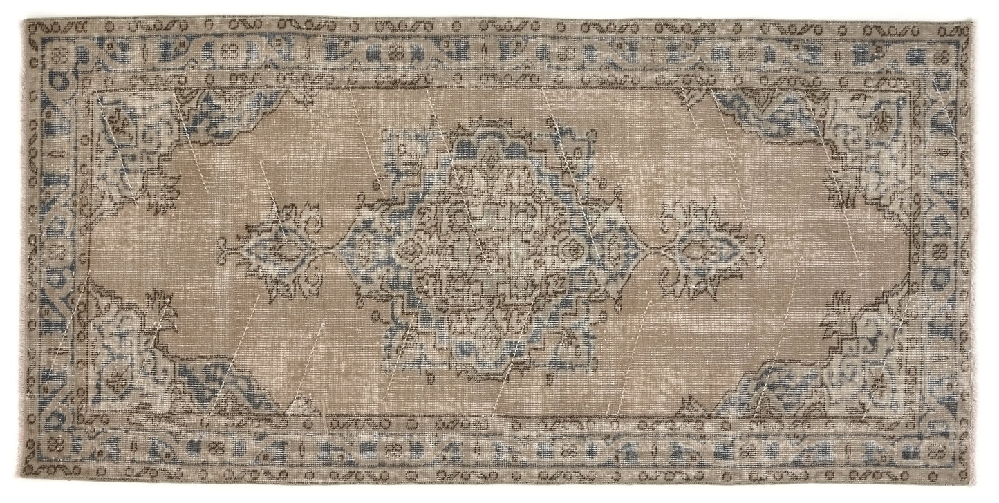 Vintage Rug, 3x6 Rug, Turkish rug 3x6, Eclectic rug, Bedroom rug, Boho rug, Area rug, Wool rug, One of a kind rug, Oushak Carpet Rug, 8788