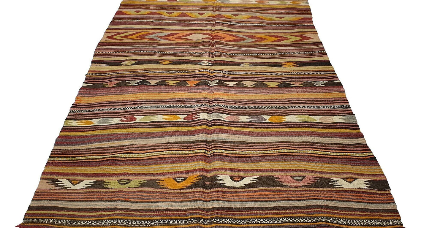 Kilim rug Anatolian ,Muted Vintage Kilim rug, Turkish Kilim rug Rustic, 5x8 Kilim rug ,Turkish Vintage Rug,Handmade rug, Primitive rug, 2929