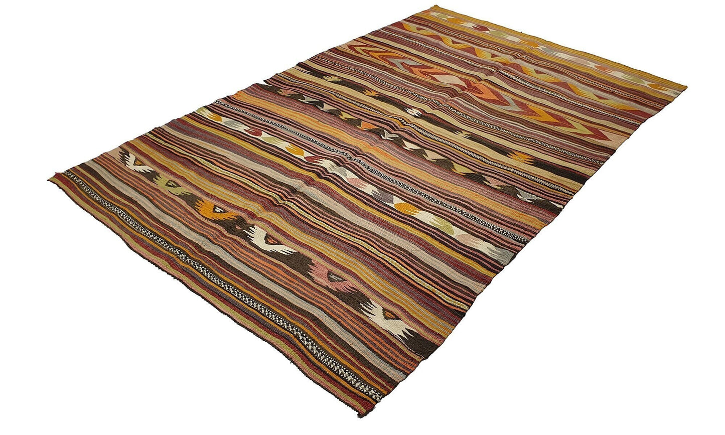 Kilim rug Anatolian ,Muted Vintage Kilim rug, Turkish Kilim rug Rustic, 5x8 Kilim rug ,Turkish Vintage Rug,Handmade rug, Primitive rug, 2929