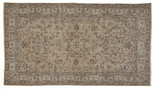 Floral Oushak rug, 4x7 Turkish rug, Carpet rug, Vintage rug 4x7, Area rug, Handmade rug, Antique rug, Turkish Carpet, Neutral rug, 8706
