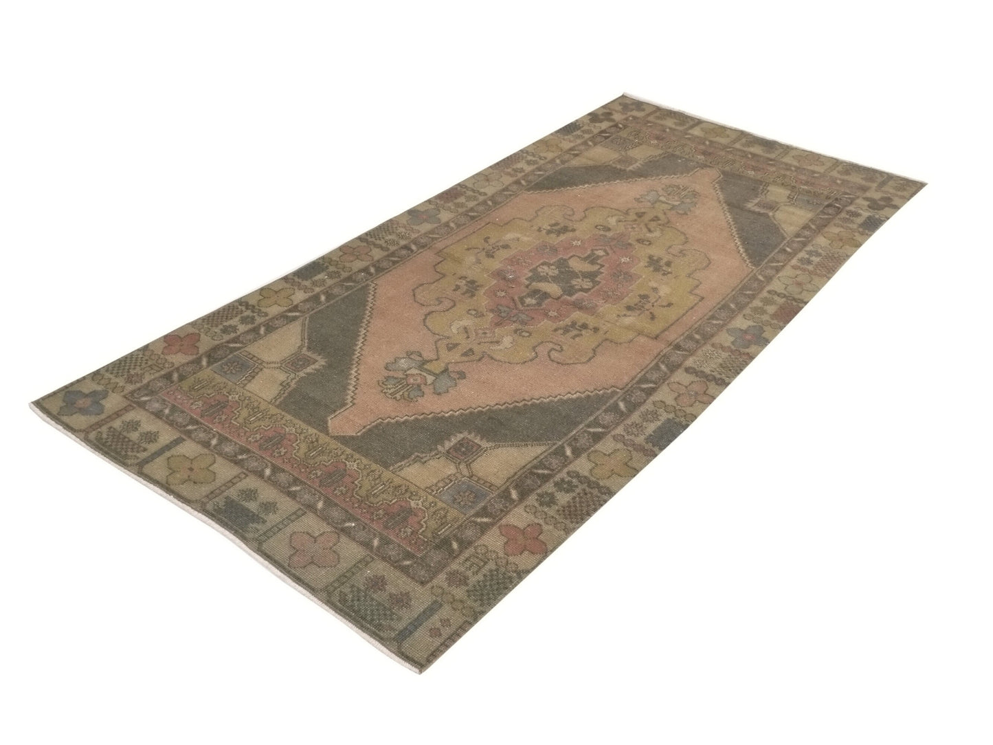 Vintage rug 4x8, Area rug 4x8, Entryway Turkish rug, Oushak Rug, One of a kind rug, Anatolian rug, Handmade rug, Oushak Carpet Rug 4x8, 8716