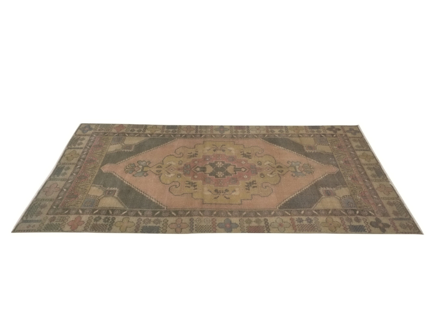 Vintage rug 4x8, Area rug 4x8, Entryway Turkish rug, Oushak Rug, One of a kind rug, Anatolian rug, Handmade rug, Oushak Carpet Rug 4x8, 8716