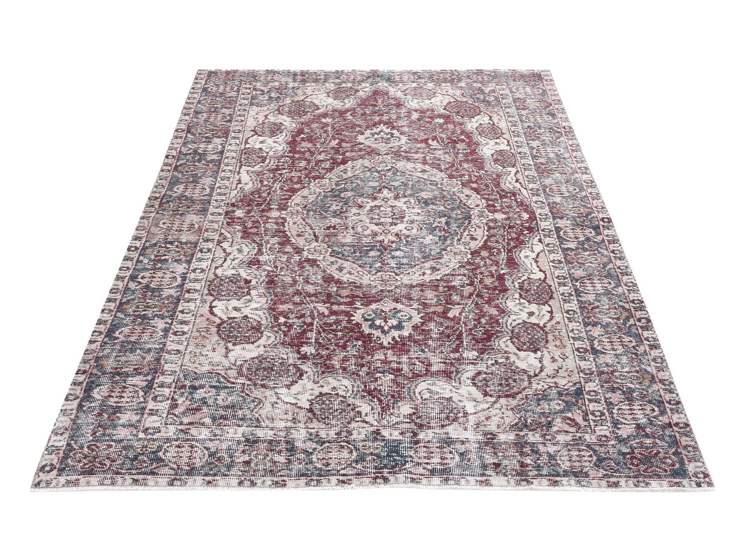 Handmade Area Rug, Vintage Rug, Turkish Rug, Oushak Rug 5x9, Primitive Rustic Faded Rug, Living Room Rug, Turkey Rug, Anatolia Rug, 10368