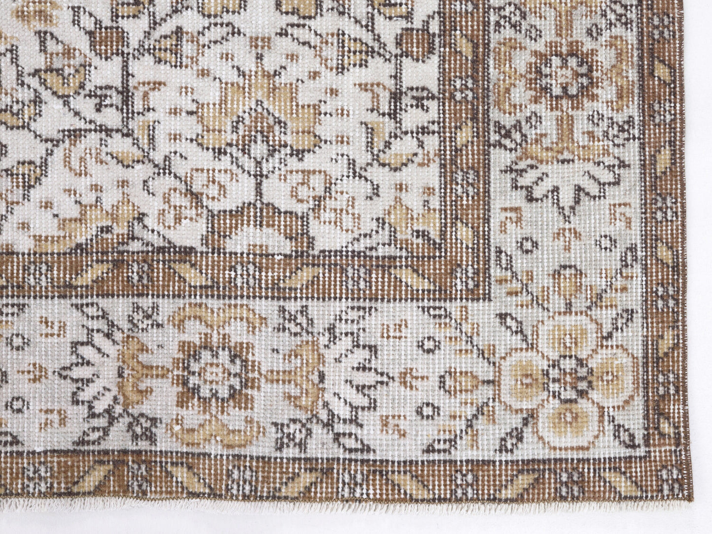 Primitive Rug, Vintage Oushak Rug, Turkish Handmade Rug, Bedroom Rug, Neutral Area Rustic Rug, Carpet Rug, Rug 5x9, Turkey Rug, 10388