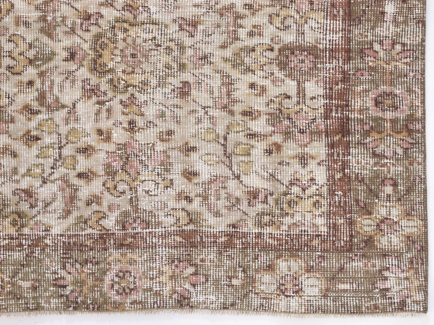 Primitive Rug, Vintage Handmade Rustic Rug, Turkish Faded Rug, Oushak Unique Rug, Rug 5x9, Neutral Area Floor Rug, Kid Room Rug, 10396