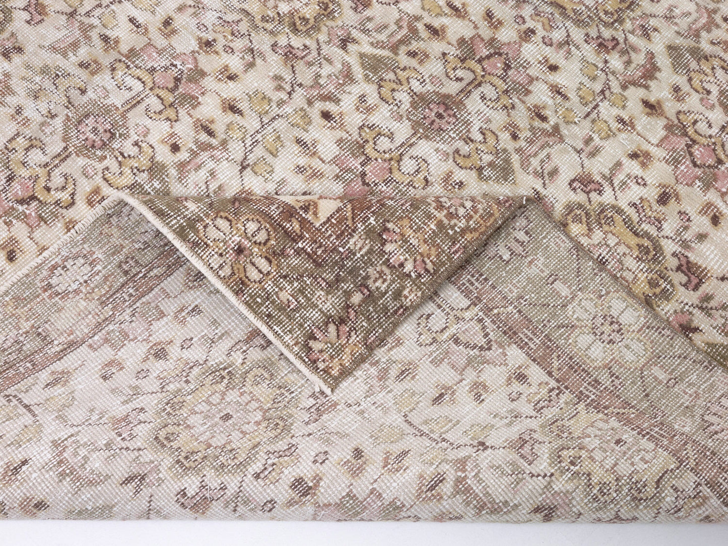 Primitive Rug, Vintage Handmade Rustic Rug, Turkish Faded Rug, Oushak Unique Rug, Rug 5x9, Neutral Area Floor Rug, Kid Room Rug, 10396
