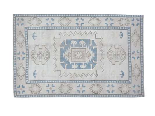 Turkish Vintage Oushak Rug, Handmade Area Eclectic Rug, Neutral Muted Rug, Bedroom Rug, Bohemian Rug, Carpet Rug, Rug 5x8, Turkey Rug, 12432