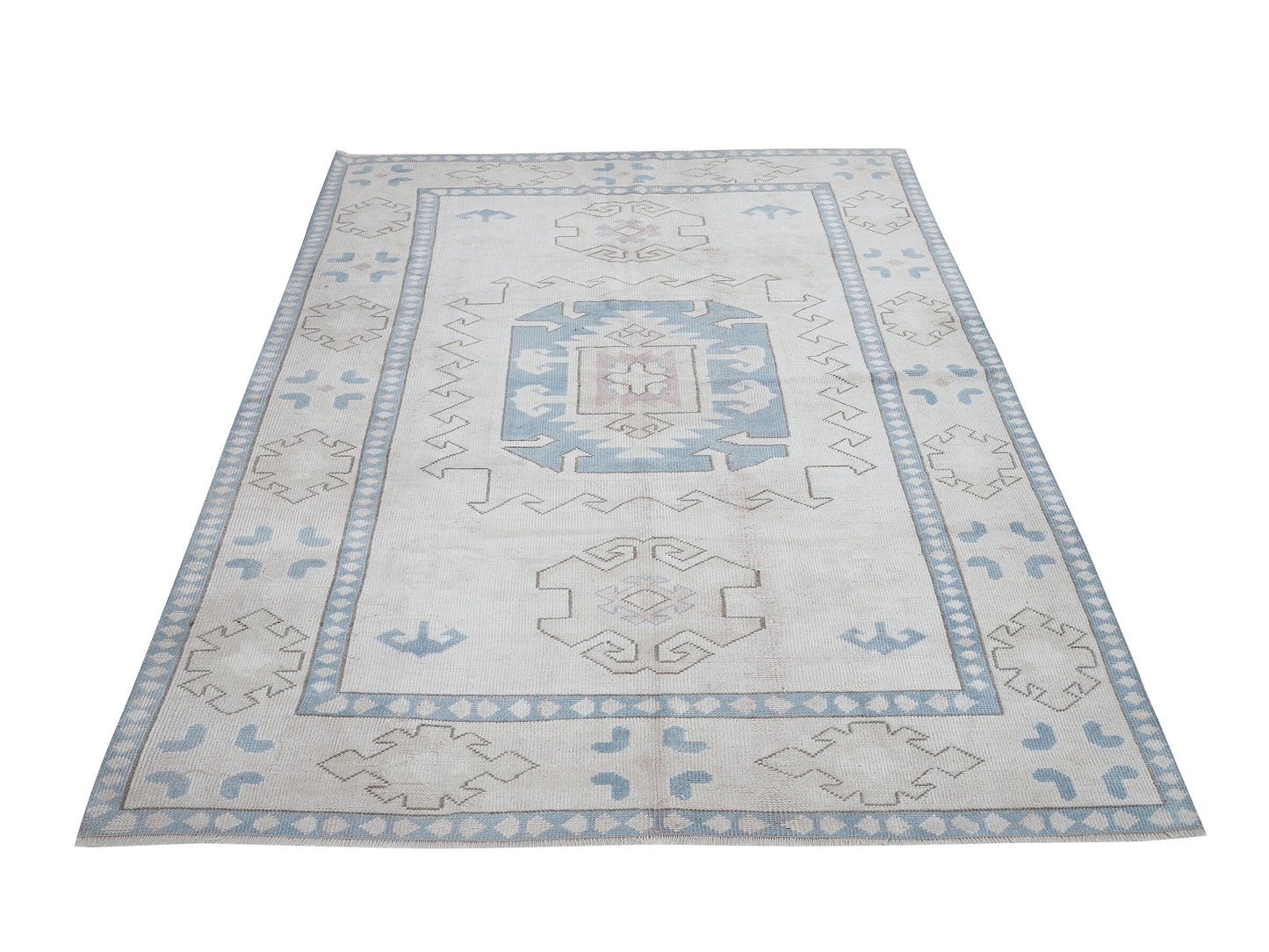 Turkish Vintage Oushak Rug, Handmade Area Eclectic Rug, Neutral Muted Rug, Bedroom Rug, Bohemian Rug, Carpet Rug, Rug 5x8, Turkey Rug, 12432