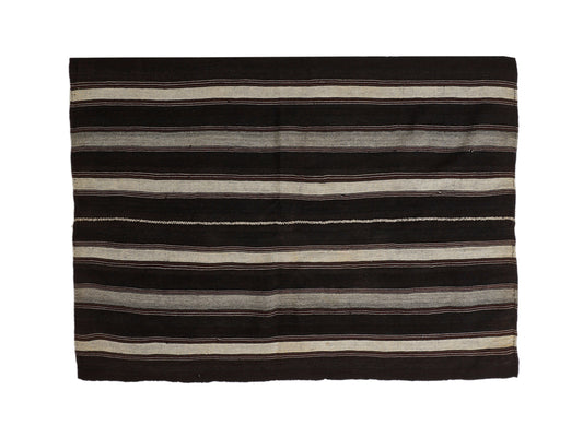 Turkish Handmade Kilim Rug, Vintage Antique Kilim Rug, Area Striped Kilim Rug, Office Rug, Kilim Rug, Farmhouse Decor, Kilim Rug 5x7, 12820