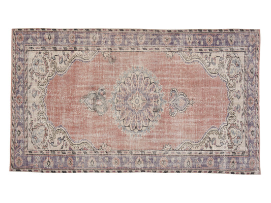 Vintage Handmade Rug, Turkish Oushak Rug, Area Eclectic Rug, Office Rug, Anatolia Rug, Bohemian Rug, Neutral Floor Rug, Rug 5x9, 12139