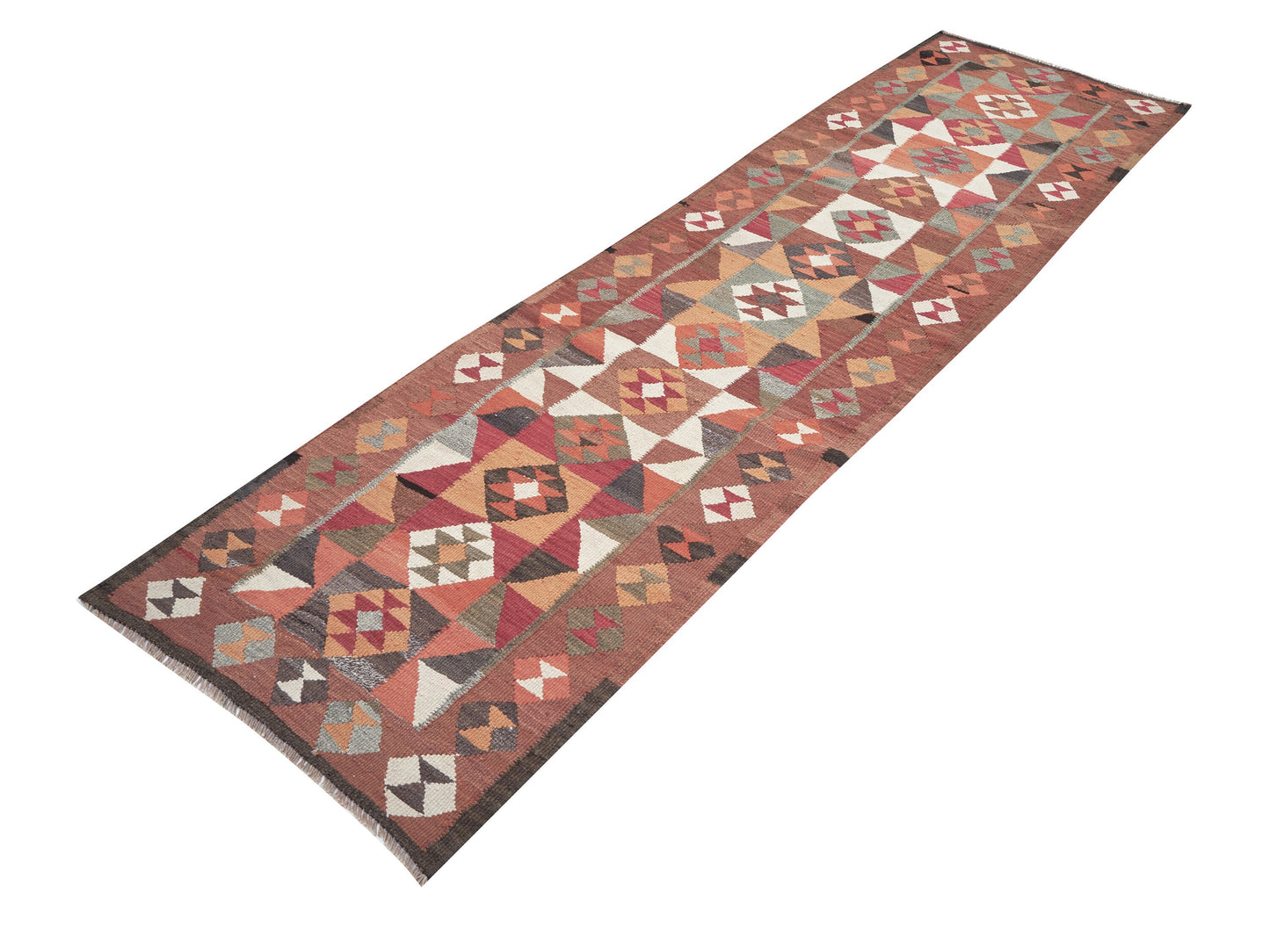 Runner Rug 3x10, Oushak Vintage Runner Rug, Turkish Antique Runner Rug, Handmade Eclectic Runner Rug, Hallway Runner, Bohemian Rug, 11289
