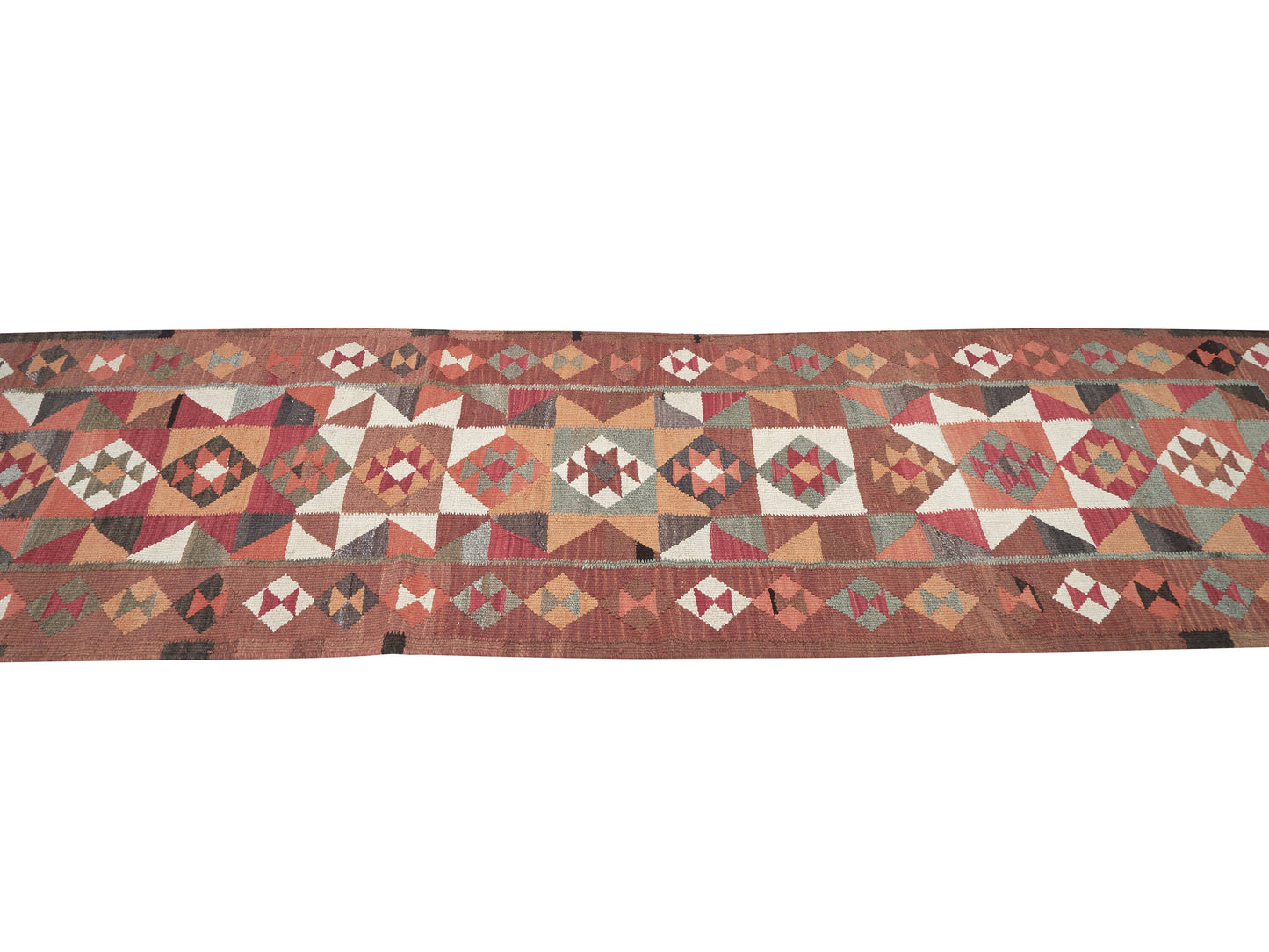 Runner Rug 3x10, Oushak Vintage Runner Rug, Turkish Antique Runner Rug, Handmade Eclectic Runner Rug, Hallway Runner, Bohemian Rug, 11289