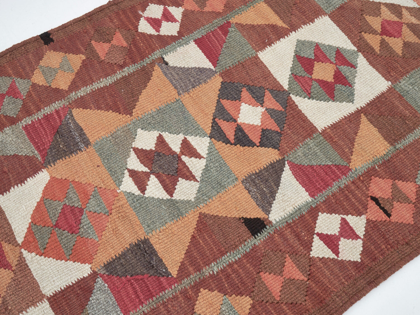 Runner Rug 3x10, Oushak Vintage Runner Rug, Turkish Antique Runner Rug, Handmade Eclectic Runner Rug, Hallway Runner, Bohemian Rug, 11289