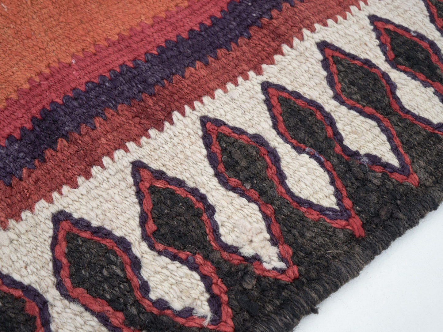 Oushak Handmade Runner Rug, Turkish Antique Runner Rug, Vintage Eclectic Runner Rug, Bohemian Rug, Kilim Runner Rug, Runner Rug 3x11, 11279
