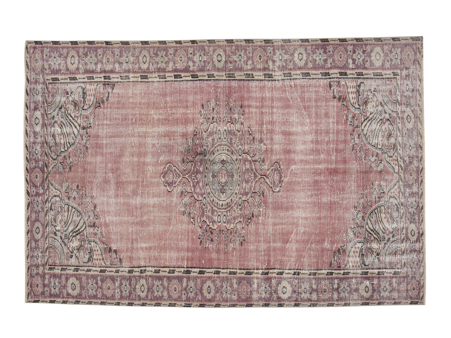 Turkey Rug, Area Vintage Rug, Turkish Handmade Rug, Oushak Faded Rug, Living Room Rug, Anatolia Rug,Bohemian Rug, Rug 6x8, Carpet Rug, 12064