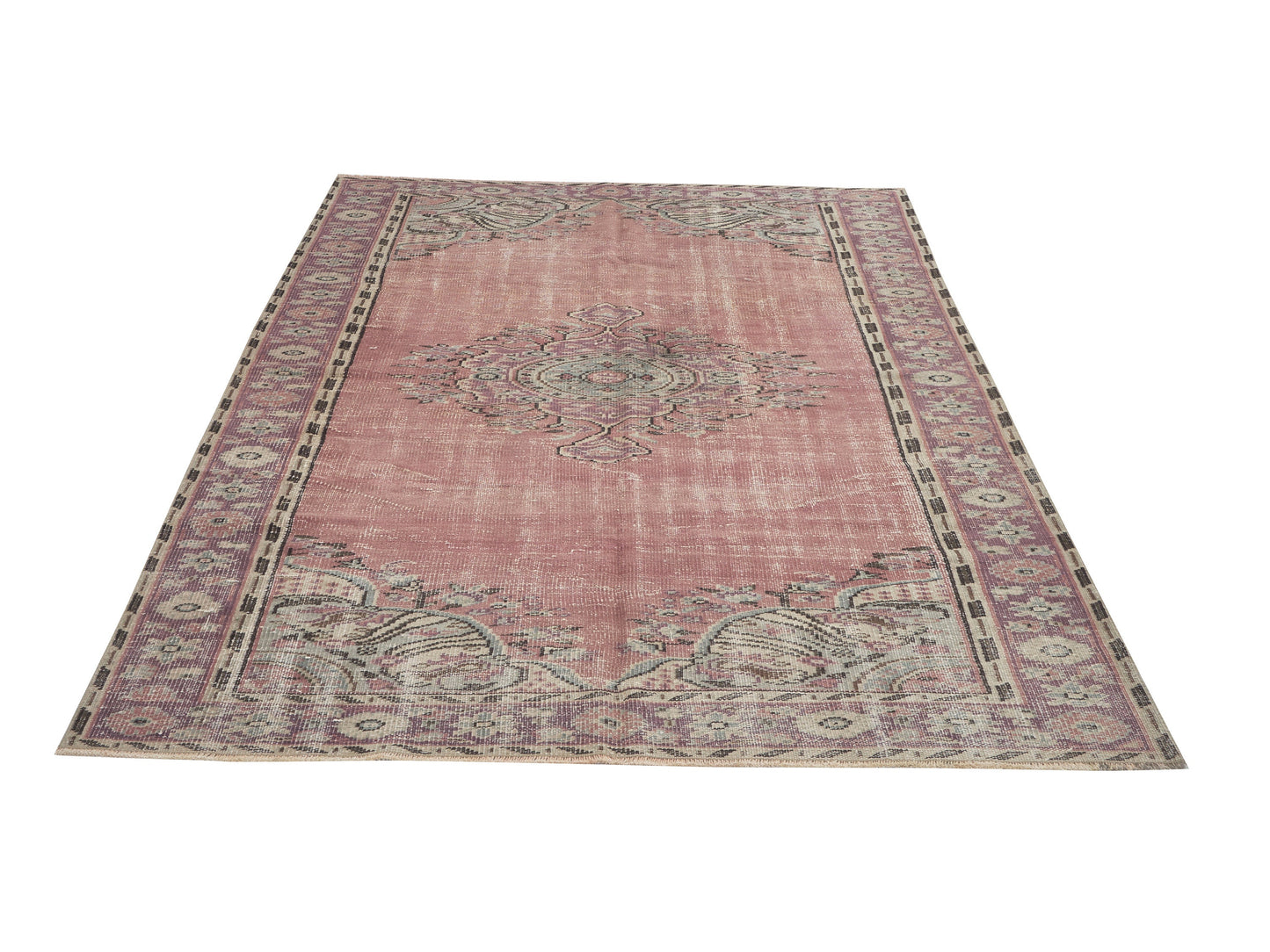 Turkey Rug, Area Vintage Rug, Turkish Handmade Rug, Oushak Faded Rug, Living Room Rug, Anatolia Rug,Bohemian Rug, Rug 6x8, Carpet Rug, 12064