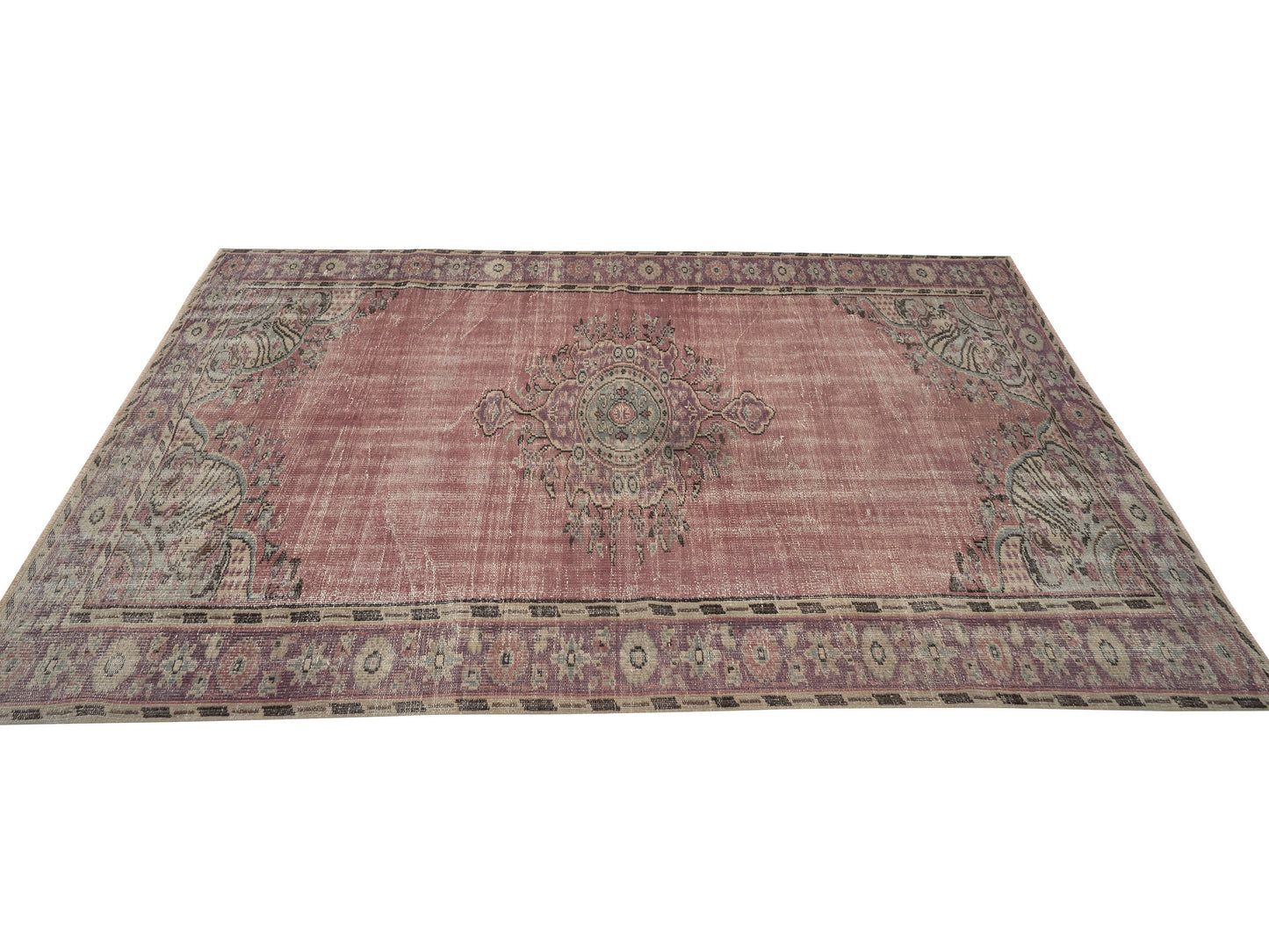 Turkey Rug, Area Vintage Rug, Turkish Handmade Rug, Oushak Faded Rug, Living Room Rug, Anatolia Rug,Bohemian Rug, Rug 6x8, Carpet Rug, 12064