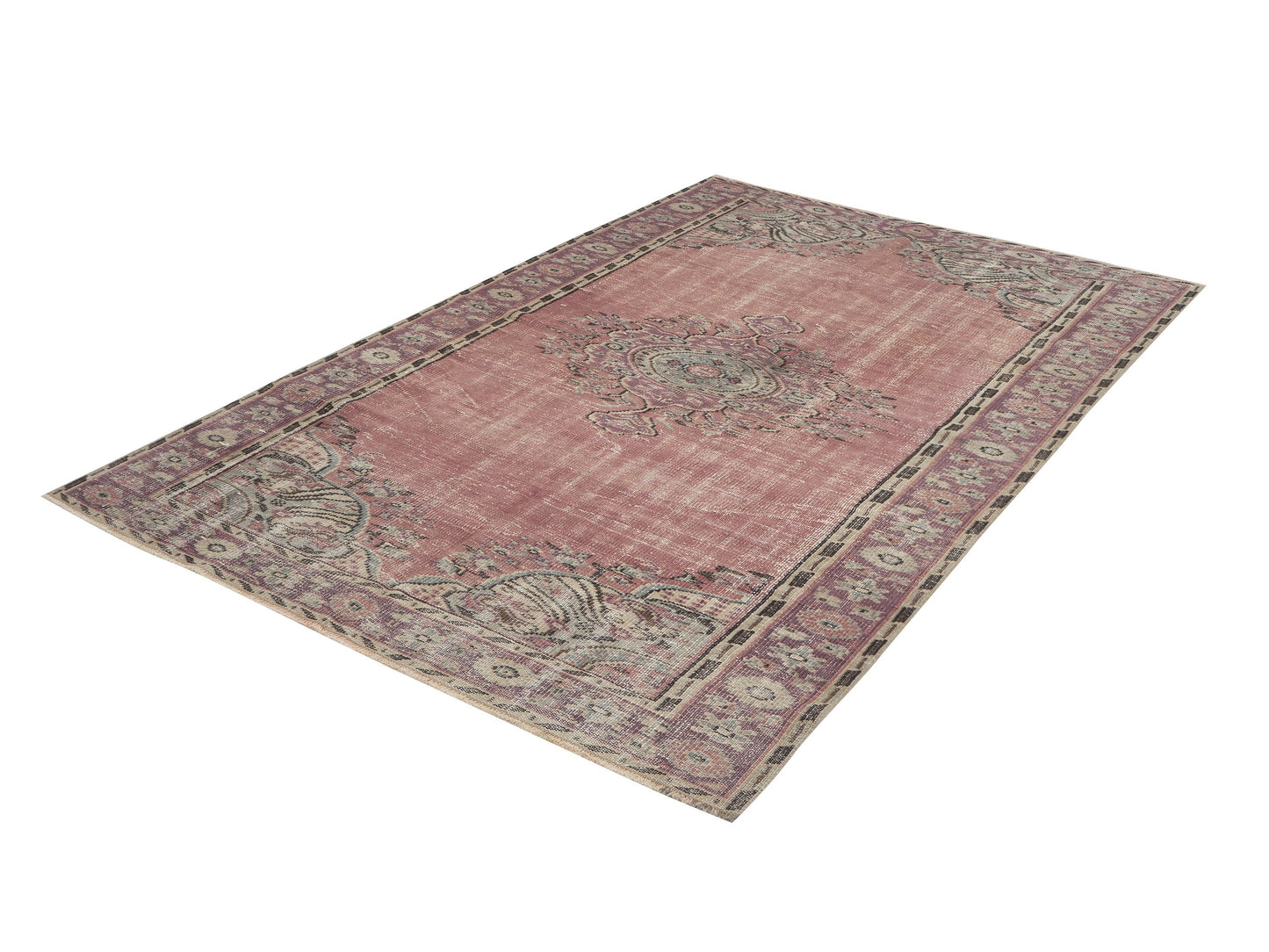 Turkey Rug, Area Vintage Rug, Turkish Handmade Rug, Oushak Faded Rug, Living Room Rug, Anatolia Rug,Bohemian Rug, Rug 6x8, Carpet Rug, 12064