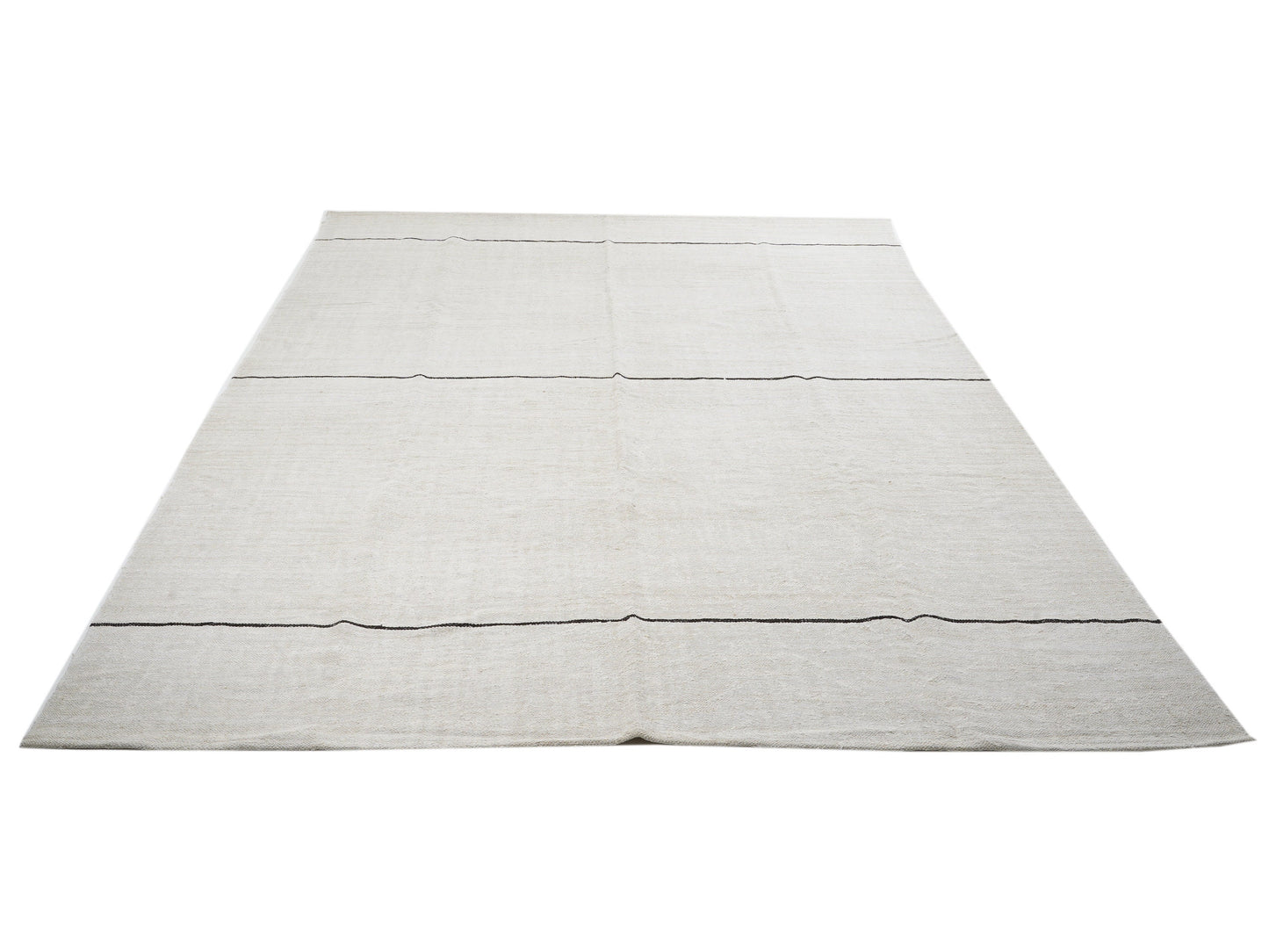 Turkish Vintage Kilim Rug, Handmade Striped Kilim Rug, Area Kilim Rug, White Hemp Rug, Oversize Rug, Large Rug, Kilim Rug 9x13, 12809