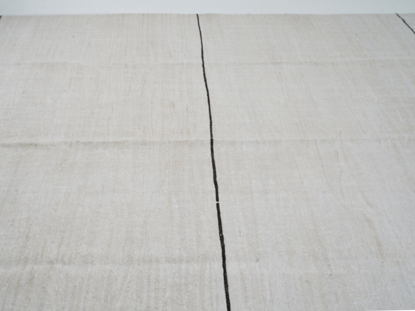 Turkish Vintage Kilim Rug, Handmade Striped Kilim Rug, Area Kilim Rug, White Hemp Rug, Oversize Rug, Large Rug, Kilim Rug 9x13, 12809