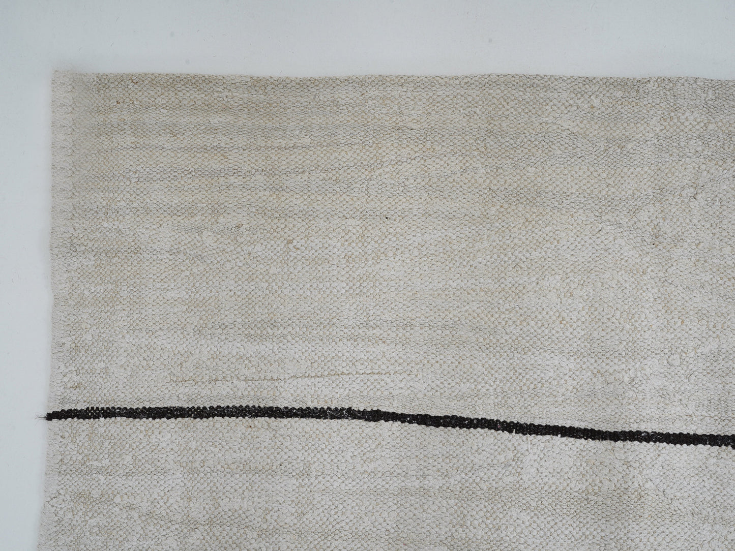 Turkish Vintage Kilim Rug, Handmade Striped Kilim Rug, Area Kilim Rug, White Hemp Rug, Oversize Rug, Large Rug, Kilim Rug 9x13, 12809