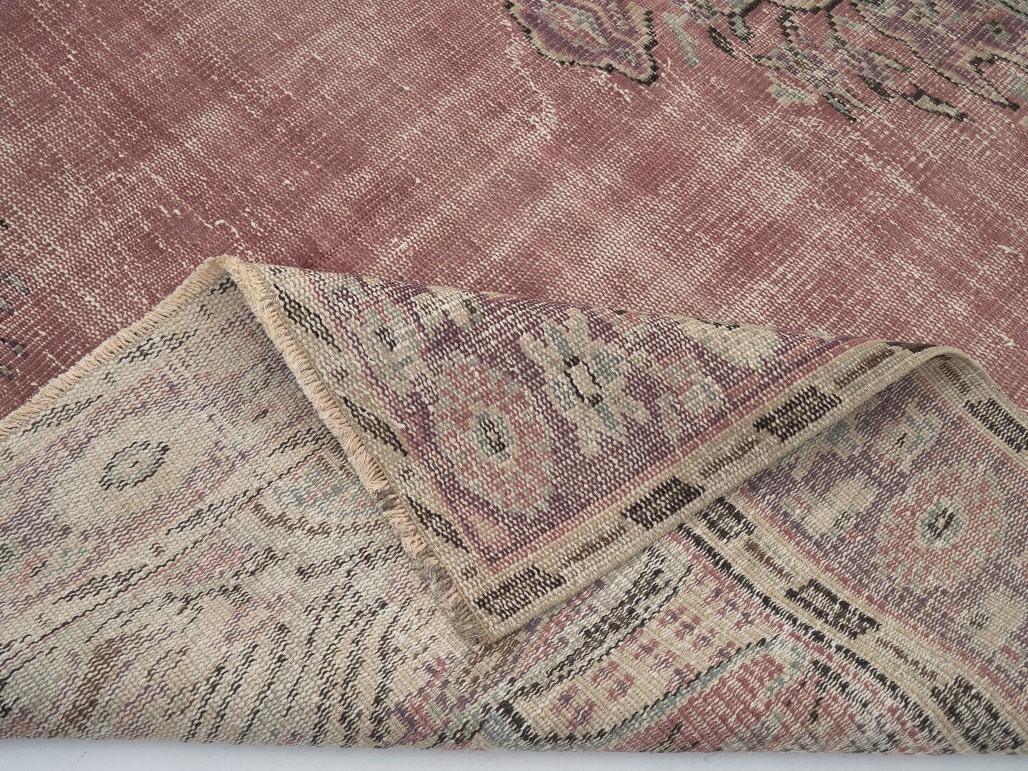 Turkey Rug, Area Vintage Rug, Turkish Handmade Rug, Oushak Faded Rug, Living Room Rug, Anatolia Rug,Bohemian Rug, Rug 6x8, Carpet Rug, 12064