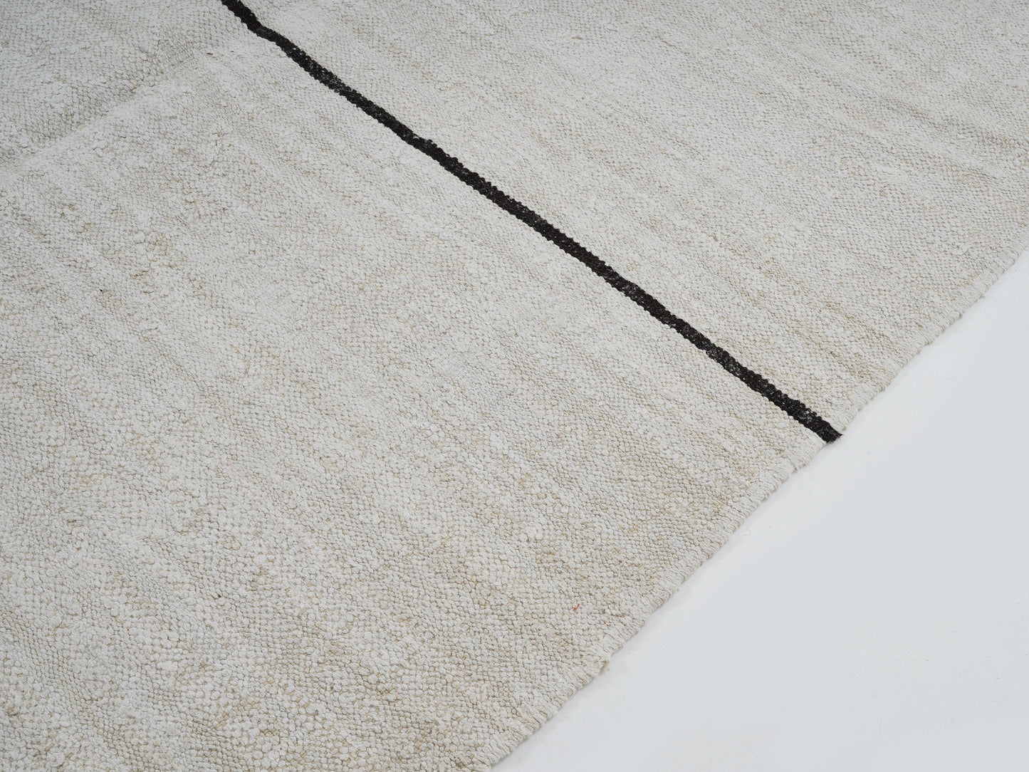 Turkish Vintage Kilim Rug, Handmade Striped Kilim Rug, Area Kilim Rug, White Hemp Rug, Oversize Rug, Large Rug, Kilim Rug 9x13, 12809