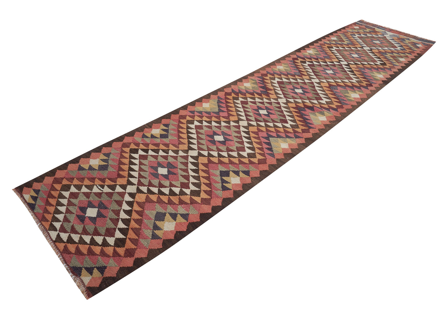 Rug Runner, Vintage Runner, Turkish Runner, Handmade Runner Rug, Oushak Runner, Hallway Runner, Anatolia Rug, Runner Rug 3x12, 11395