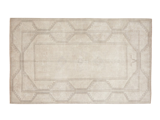 Turkish Oushak Rug, Vintage Handmade Unique Rug, Coastal Decor, Living Room Rug, Neutral Muted Rug, Area Rug, Carpet Rug, Rug 5x9, 11467
