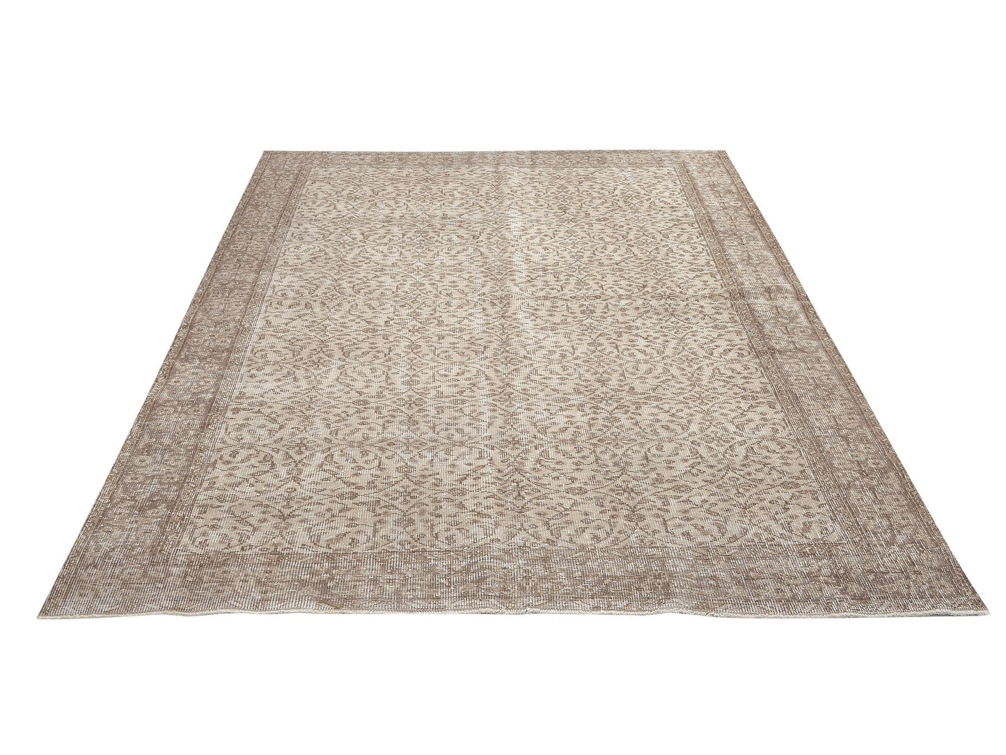 Oushak Rug 6x9, Turkish Handmade Faded Rug, Vintage Antique Rug, Neutral Area Rug, Living Room Rug, Scandinavian Rug, Turkish Carpet, 11470