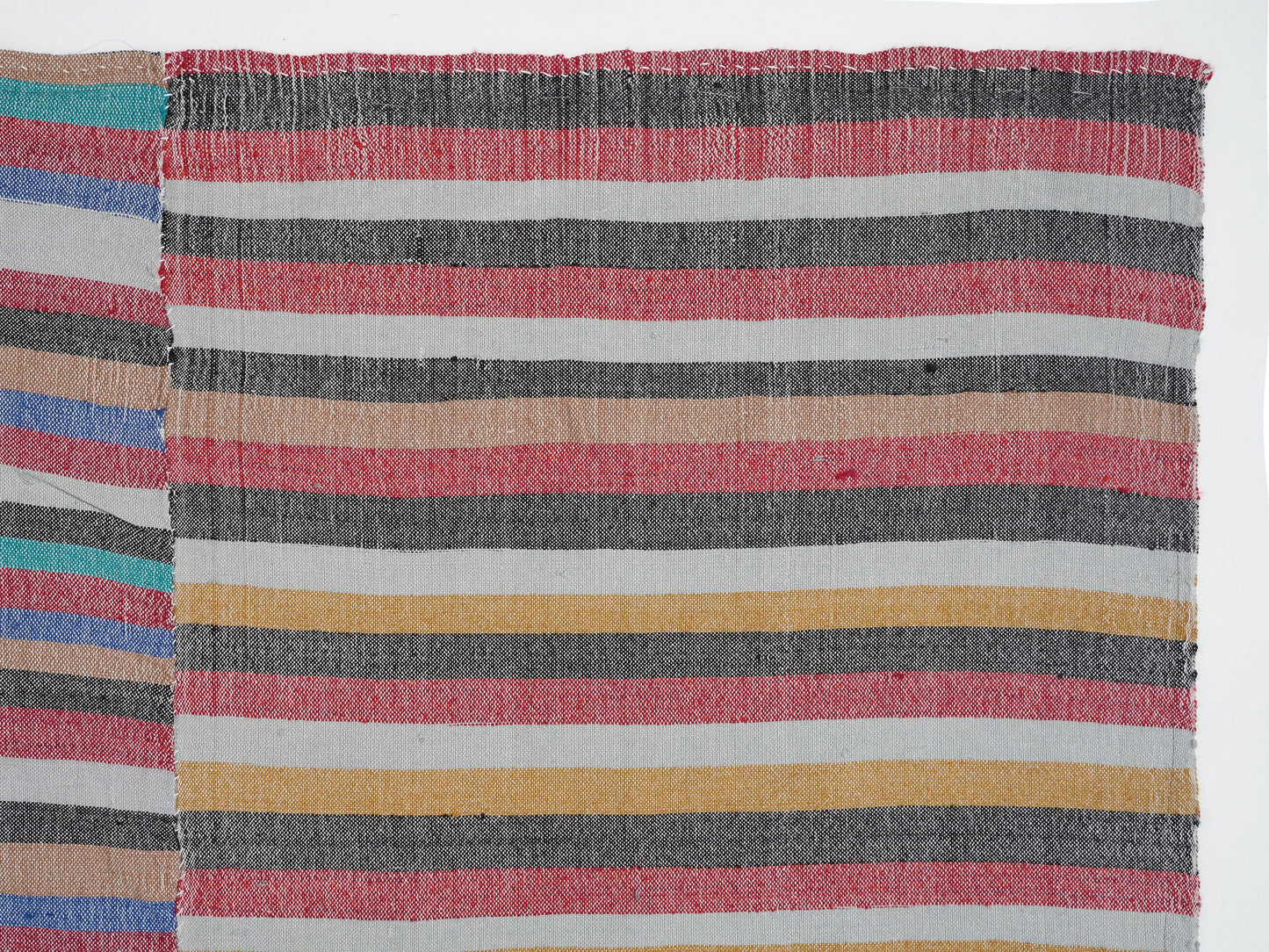 Vintage Striped Kilim Rug, Handmade Eclectic Kilim Rug, Turkish Flat Weave Kilim Rug, Area Kilim Rug, Bohemian Rug, Kilim Rug 7x8, 12895
