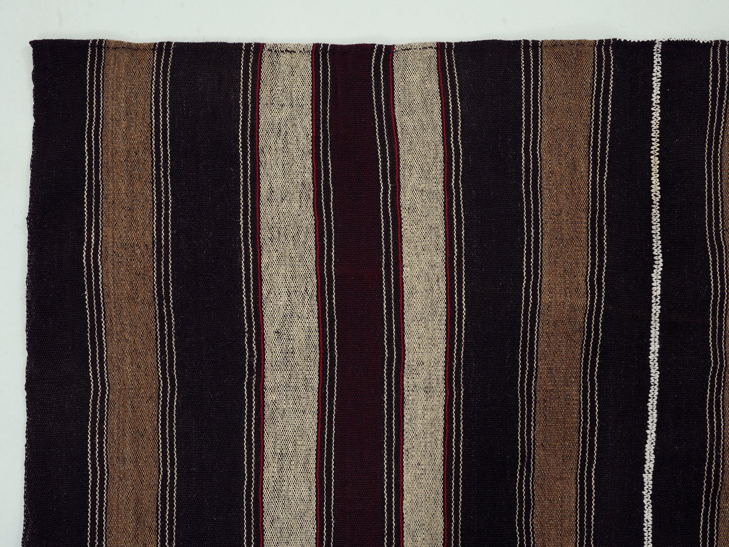 Goat Hair Rug, Area Antique Kilim Rug, Vintage Handmade Kilim Rug, Wool Rug, Turkish Striped Kilim Rug, Kilim Rug 5x7, Office Rug, 12809