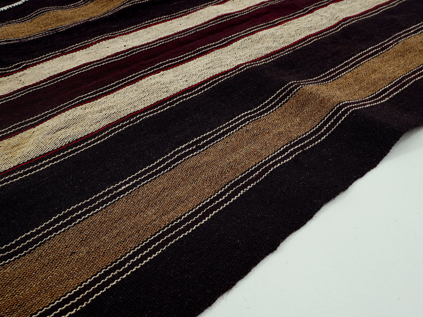 Goat Hair Rug, Area Antique Kilim Rug, Vintage Handmade Kilim Rug, Wool Rug, Turkish Striped Kilim Rug, Kilim Rug 5x7, Office Rug, 12809