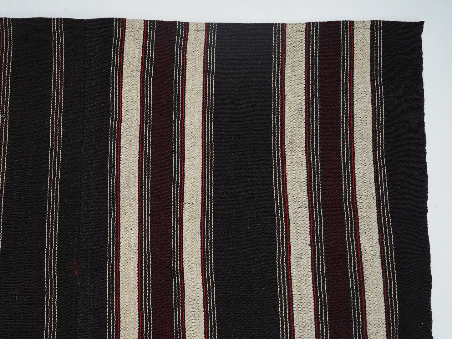 Handmade Kilim Rug, Turkish Flat Weave Kilim Rug, Vintage Striped Kilim Rug, Area Kilim Rug, Office Rug,Goat Hair Rug, Kilim Rug 7x12, 12802
