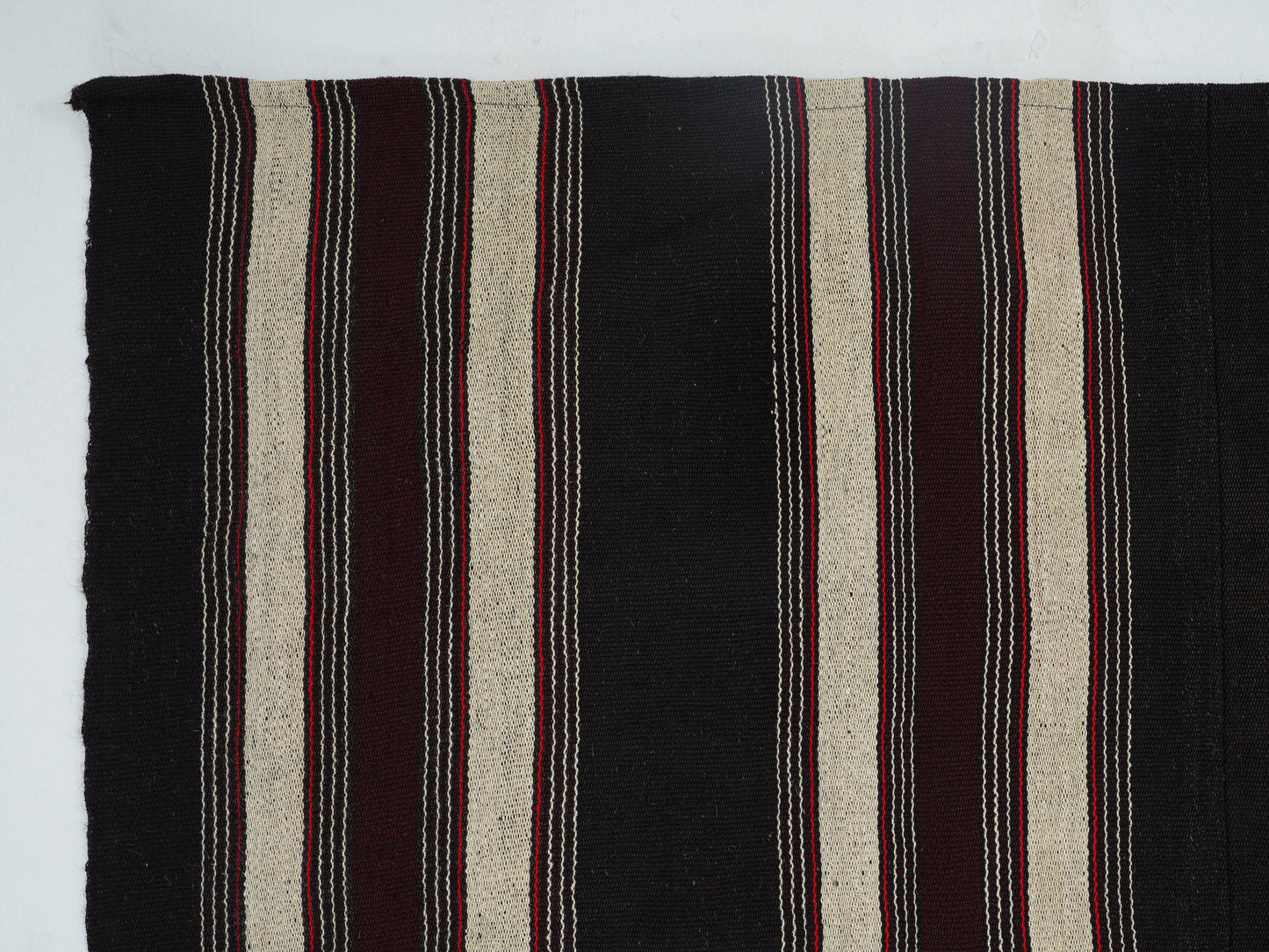 Handmade Kilim Rug, Turkish Flat Weave Kilim Rug, Vintage Striped Kilim Rug, Area Kilim Rug, Office Rug,Goat Hair Rug, Kilim Rug 7x12, 12802