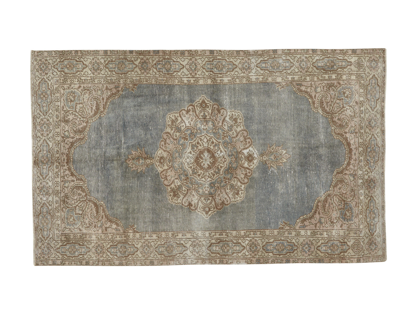 Vintage Handmade Rug, Turkish Oushak Area Rug, Primitive Rug, Nursery Rug, Turkey Rug, Neutral Rustic Rug, Rug 4x7, Vintage Carpet, 12117