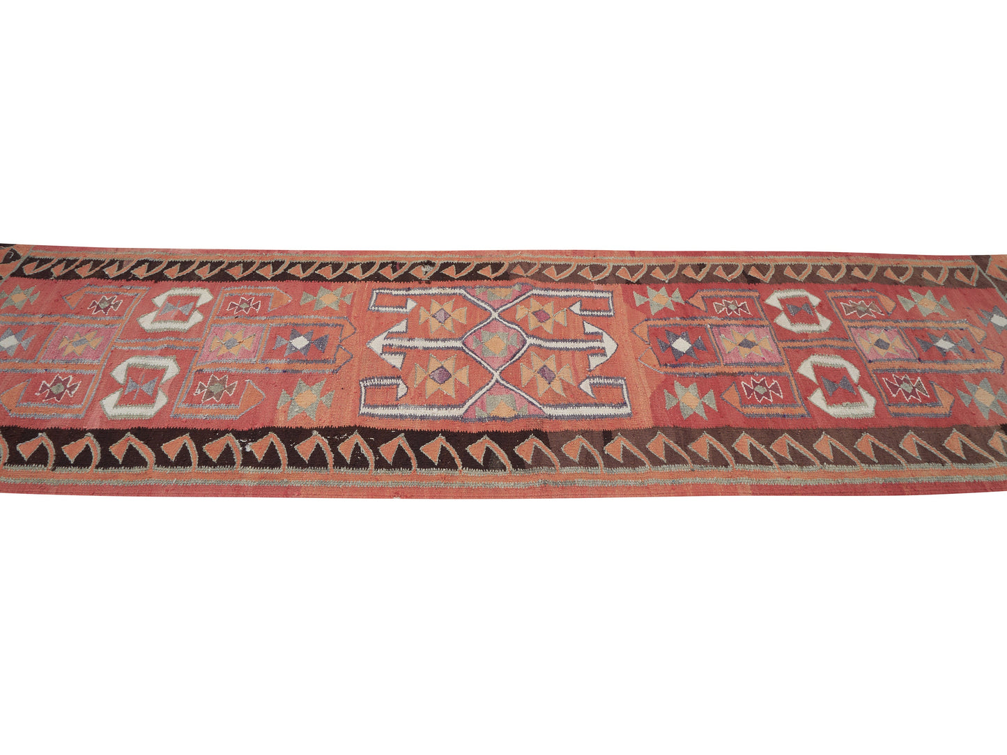Kilim Runner Rug, Rug Runner 3x11, Turkish Handmade Runner Rug, Oushak Antique Runner Rug, Vintage Kilim Runner Rug, Hallway Runner, 11304