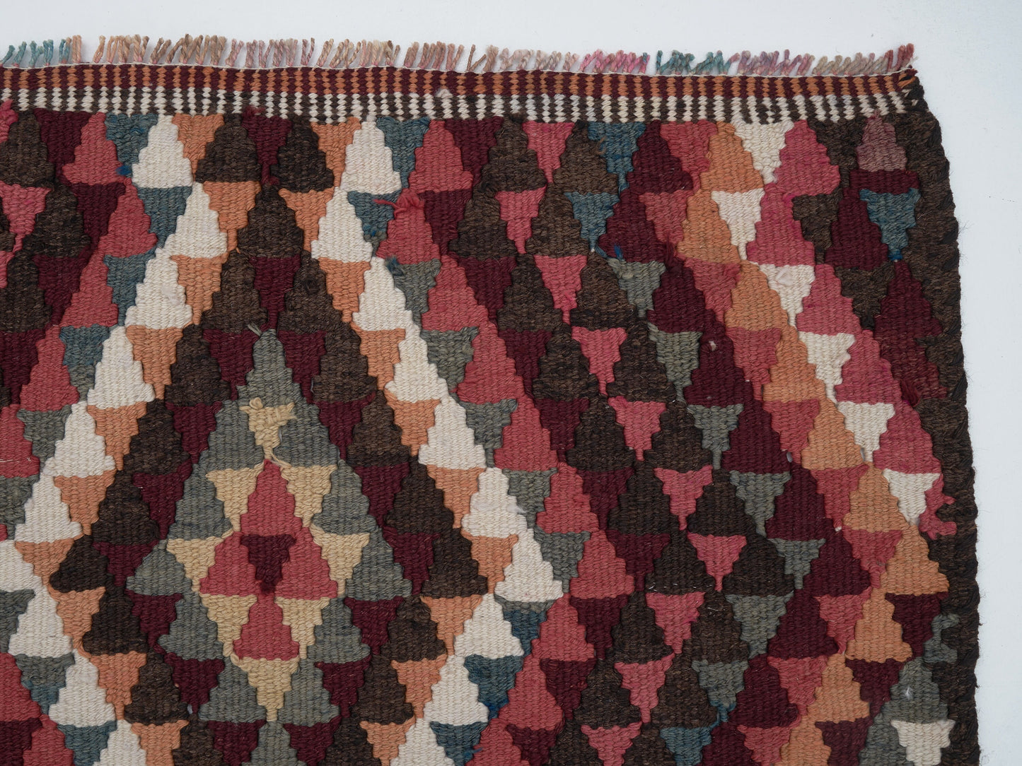 Turkish Vintage Runner Rug, Handmade Eclectic Runner Rug, Oushak Runner, Kilim Runner, Kitchen Runner, Bohemian Rug, Runner Rug 3x12, 11416