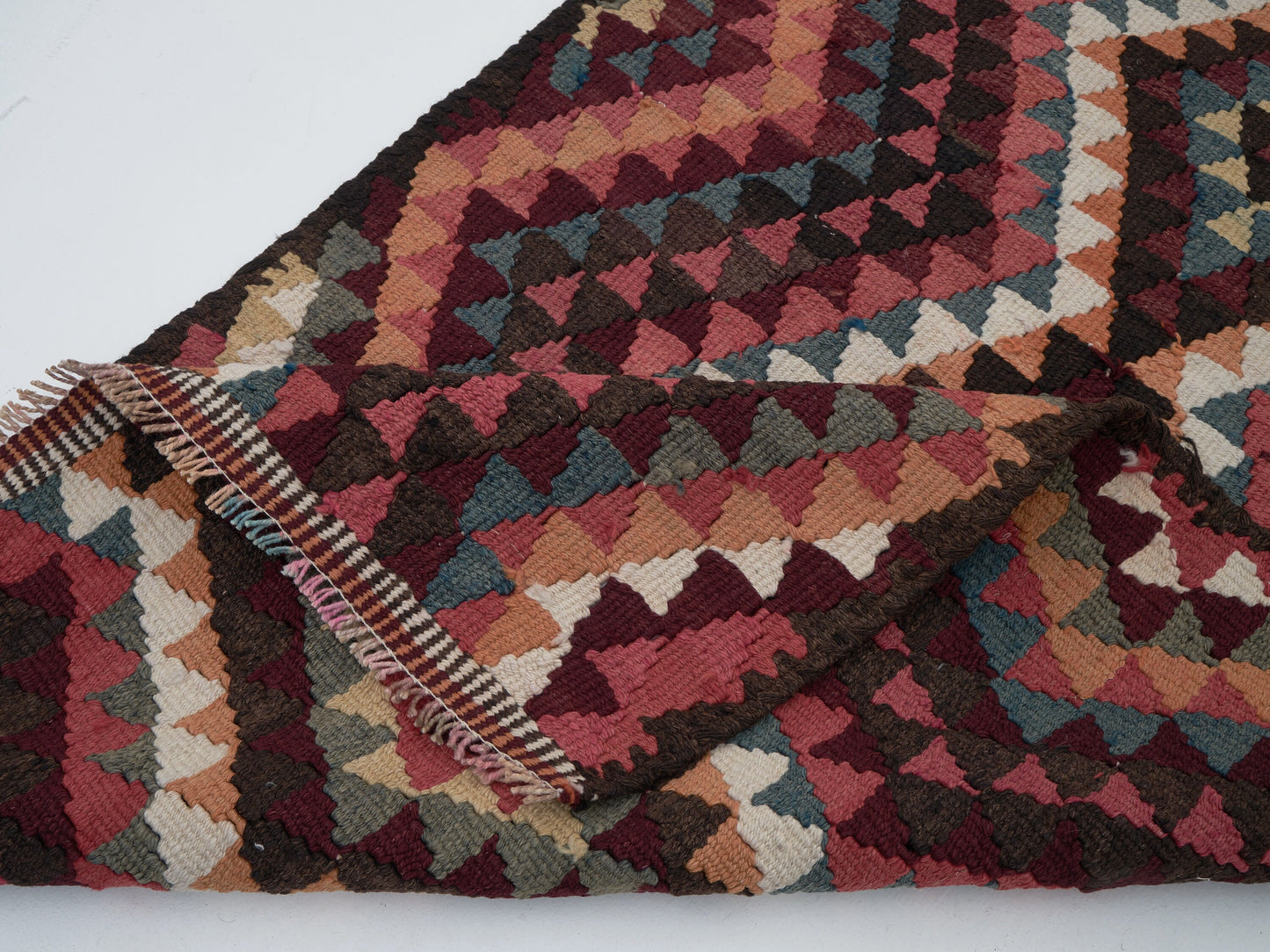 Turkish Vintage Runner Rug, Handmade Eclectic Runner Rug, Oushak Runner, Kilim Runner, Kitchen Runner, Bohemian Rug, Runner Rug 3x12, 11416