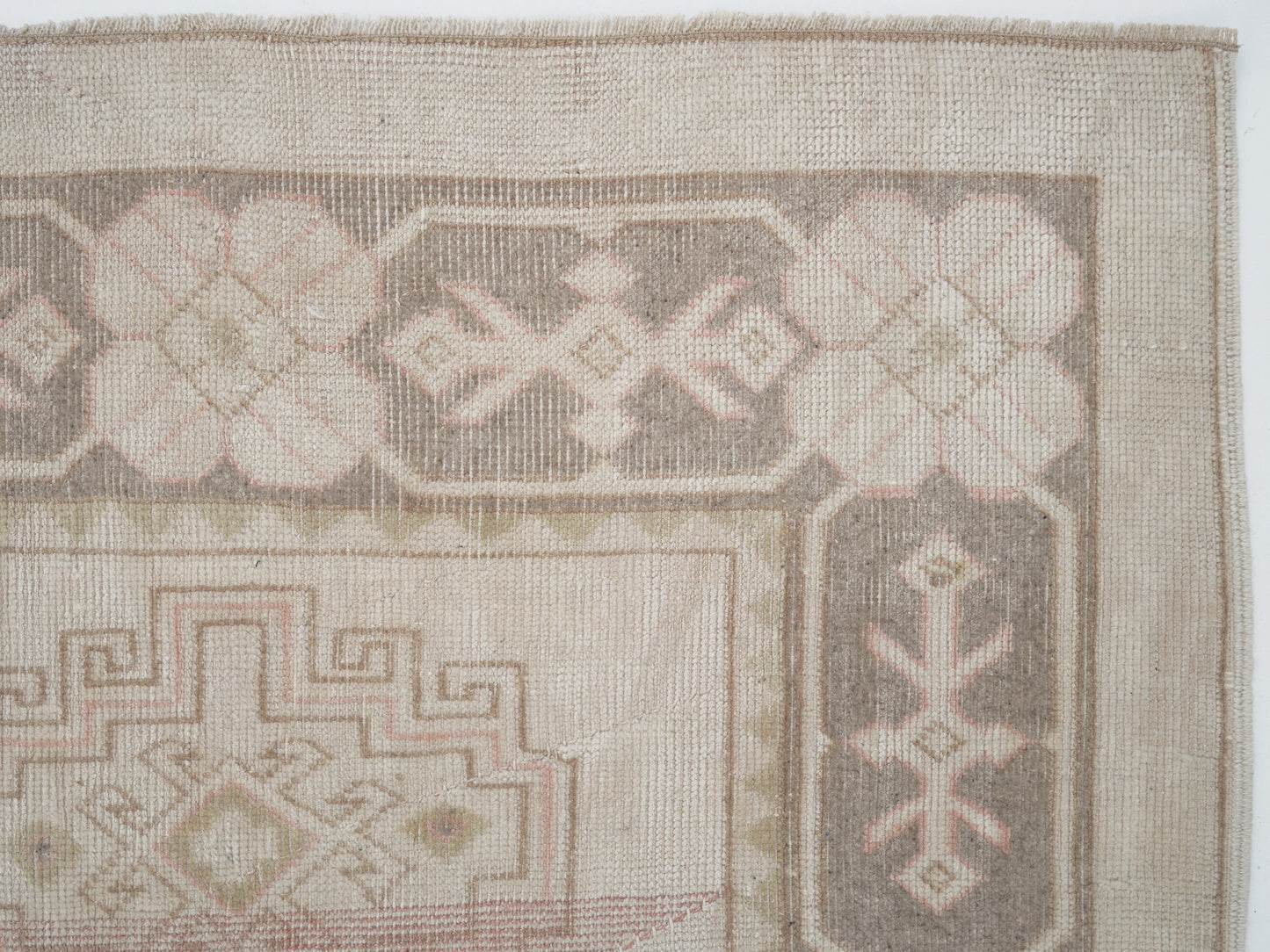 Vintage Oushak Runner Rug, Turkish Unique Runner Rug, Handmade Runner Rug, Carpet Runner,Neutral Rug, Hallway Runner, Rug Runner 4x10, 12516
